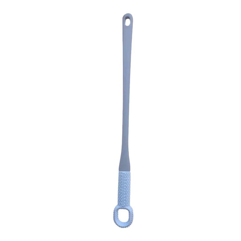 Foot cleaning brush, soft rubber brush for cleaning between toes, long-handled soft brush for removing dead skin and calluses, foot scrubber, soft bristles.